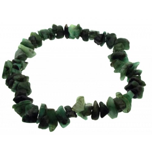 Emerald Gemstone Chip Bracelet